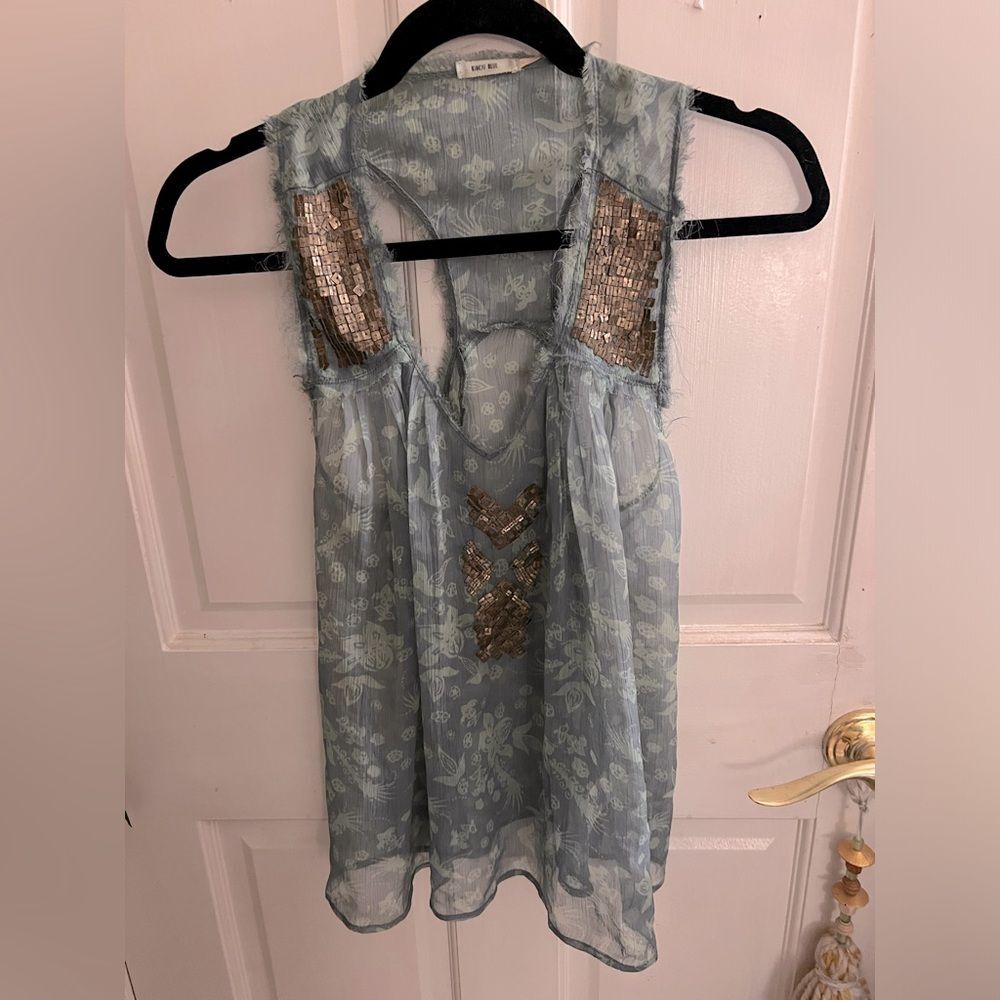 Kimchi blue whimsey sheer etherial embellished sheer razorback top